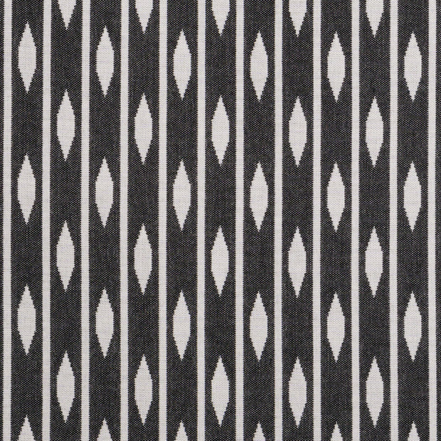 saturday house black and white almond stripe pillow