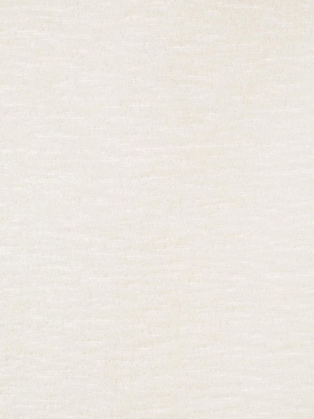 Pouf Grande White Terry with Navy Trim
