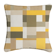 yellow mosaic pillow