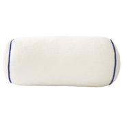 Bolster: White Terry with Navy Trim