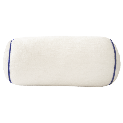 Bolster: White Terry with Navy Trim