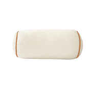 Saturday House White Bolster with Orange Trim